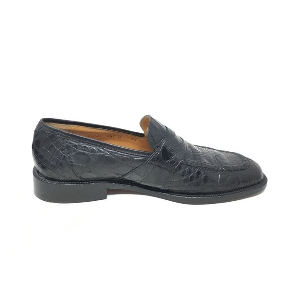 Brass Boot Loafers Shoes Size 8.5 Full Crocodile main image 7
